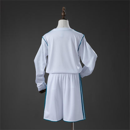 2017-18 Real Madrid Home Retro Long Sleeve Kids Size 16-28