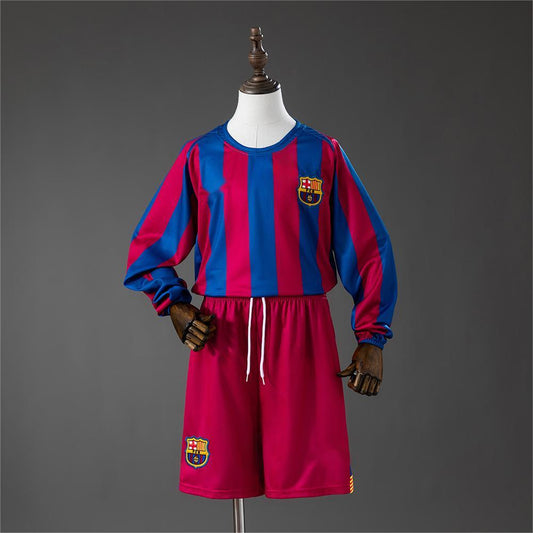2005-06 Barcelona Home (League Edition) Retro Long Sleeve Kids SIZE 16-28