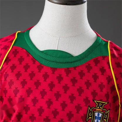 2004 Portugal Home Retro Long Sleeve Kids SIZE 16-28