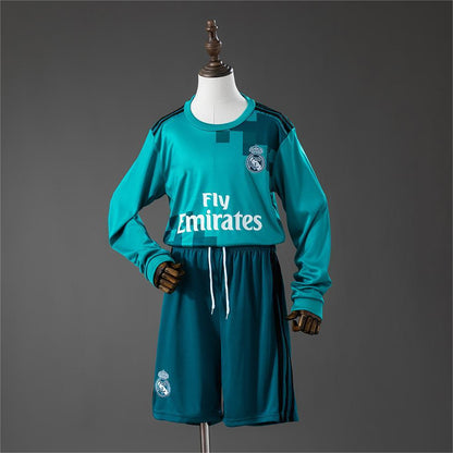 2017-18 Real Madrid Third Away Retro Long Sleeve Kids SIZE 16-28