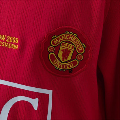2007-08 Manchester United Home Retro Long Sleeve Kids SIZE 16-28