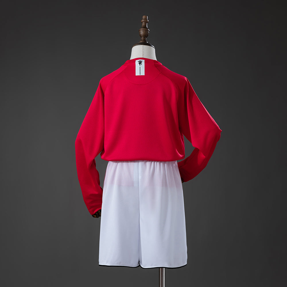 2007-08 Manchester United Home Retro Long Sleeve Kids SIZE 16-28