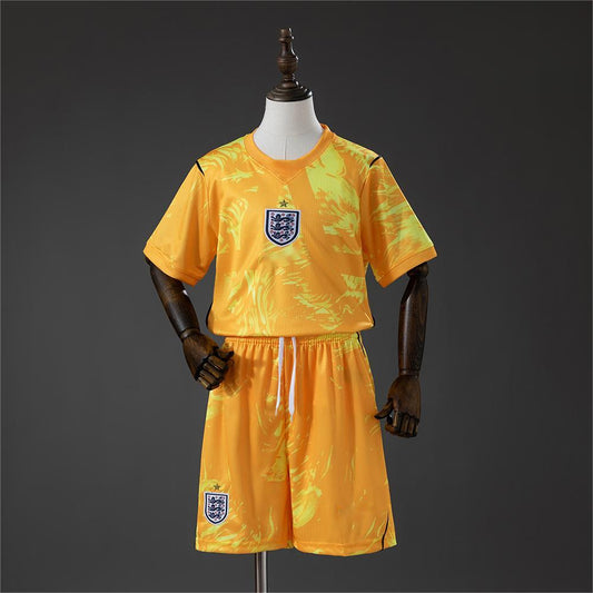 2026 England Goalkeeper Yellow Kids Size 16-28