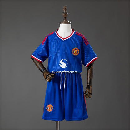 2026-27 Manchester United Auswärtstrikot Blau Kinder 16-28