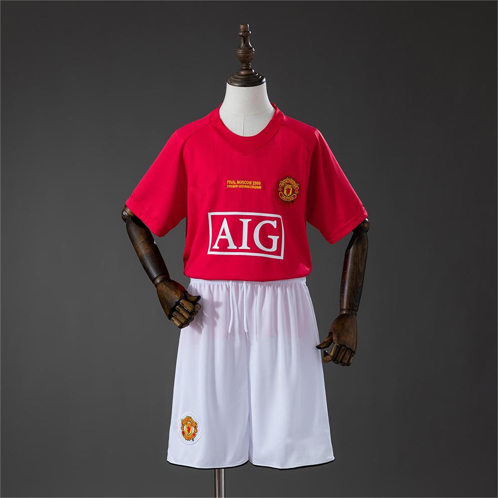 2007-08 Manchester United Home Retro Kids Size 16-28