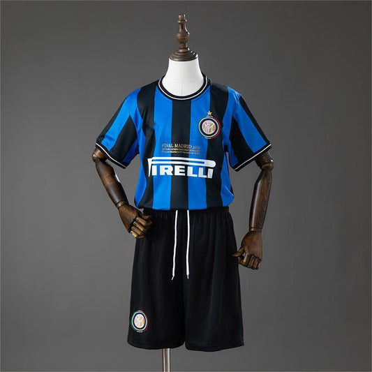 2009-10 Inter Milan Home (UEFA Champions League) Retro Kids SIZE 16-28