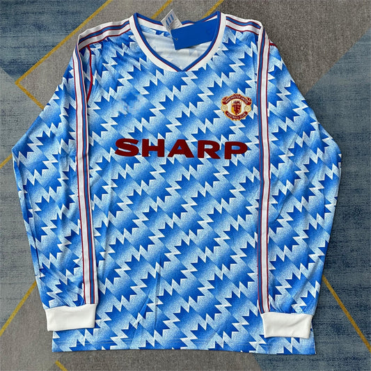1990-92 Manchester United Away Retro Long Sleeve S-2XL