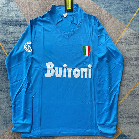1987-88 Napoli Home Retro Long Sleeve S-2XL