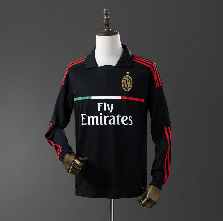 2011-12 AC Mailand Drittes Auswärtstrikot Langarm S-XXL