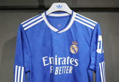 2025-26 Real Madrid Segunda Equipación Visitante Manga Larga Jugador S-2XL