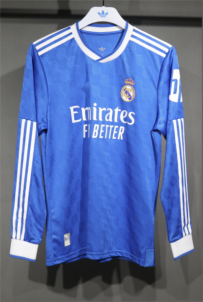2025-26 Real Madrid Segunda Equipación Visitante Manga Larga Jugador S-2XL