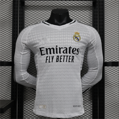 2024-25 Real Madrid Heimtrikot Langarm Spieler S-2XL