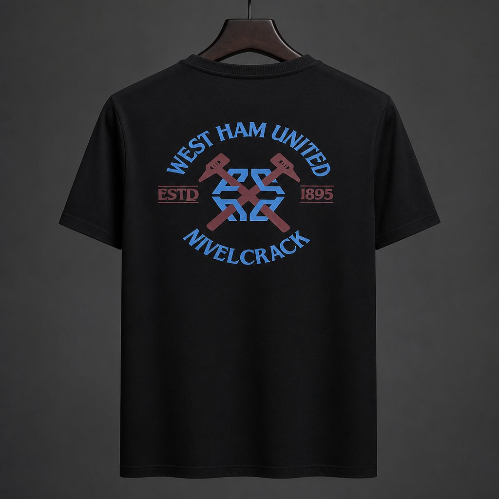 2026-27 West Ham United NVLCRK Crest Black Football T-Shirt S-4XL
