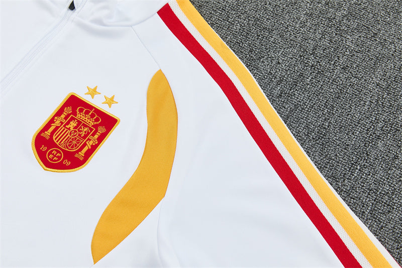 2026 Spain White 2-Stars Edition Training Suit Adults Or Children