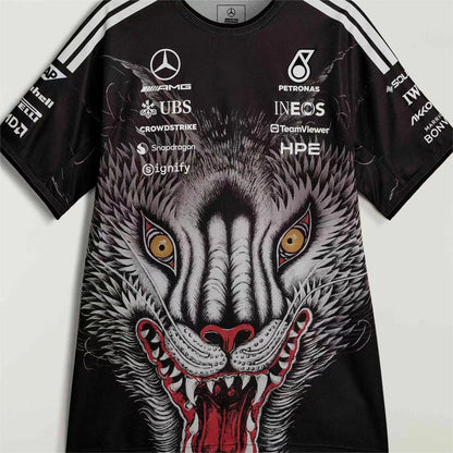 2026 F1 Mercedes Black Patterned Racing Suit S-5XL