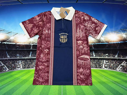 2026-27 Barcelona Burgundy Polo Collar  Special Edition S-2XL