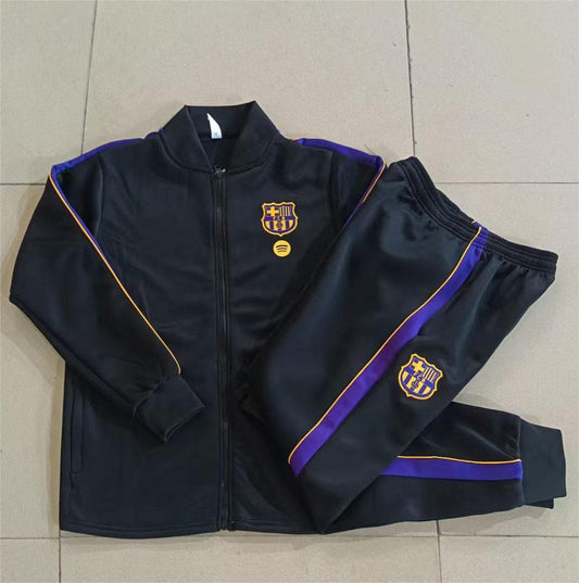 2026-27 Barcelona Black Full Zip Training Suit Adults Or Children