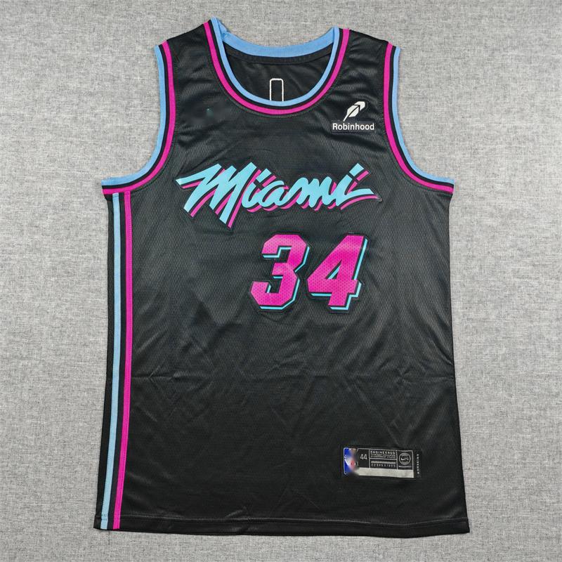 NBA Heat Black City Edition No. 34 Antetokounmpo