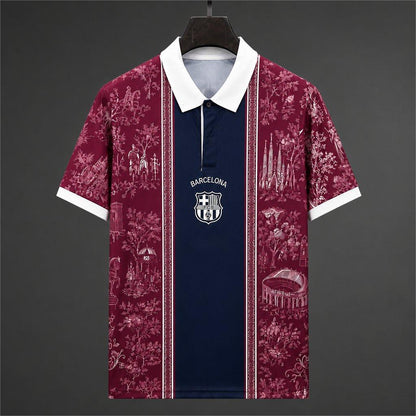 2026-27 Barcelona Burgundy Polo Collar  Special Edition S-2XL