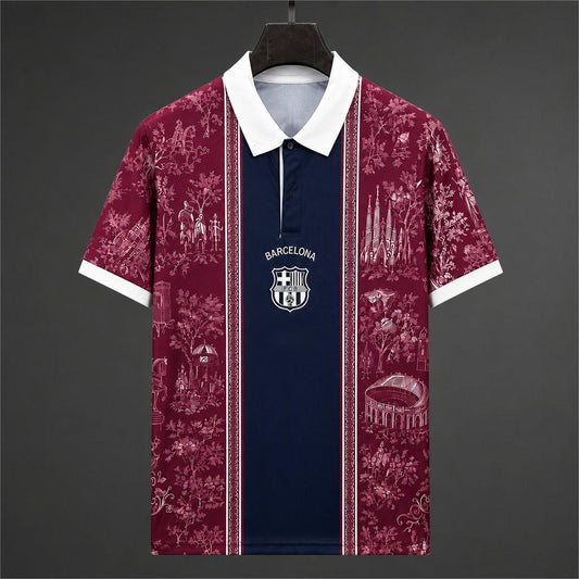 2026-27 Barcelona Burgundy Polo Collar  Special Edition S-2XL