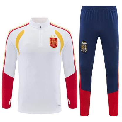 2026 Spain White 2-Stars Edition Training Suit Adults Or Children