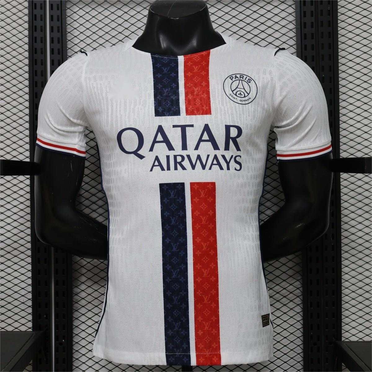 2026-27 Paris Away White Navy Red Stripe Special Player S-2XL
