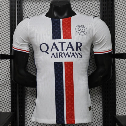 2026-27 Paris Away White Navy Red Stripe Special Player S-2XL