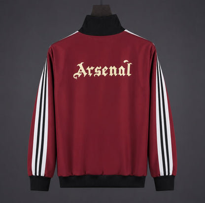 2026-27 Arsenal Track Jacket Burgundy Black Full Zipper Windbreaker S-2XL