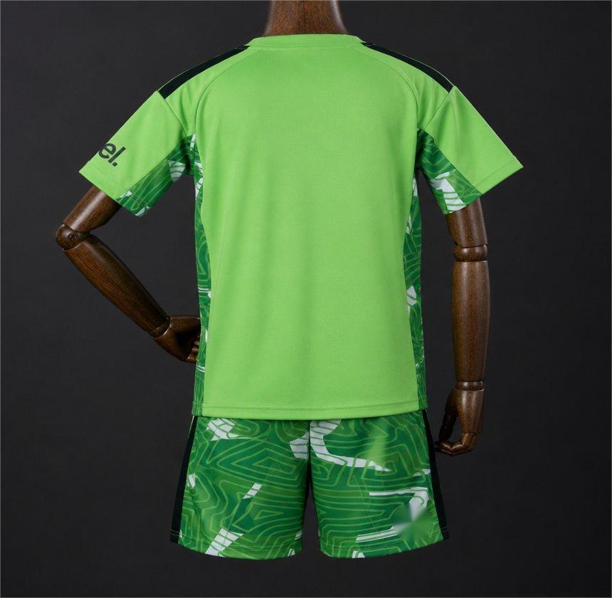 2026-27 Arsenal Goalkeeper Neon GreenDark Green Kids Size 16-28