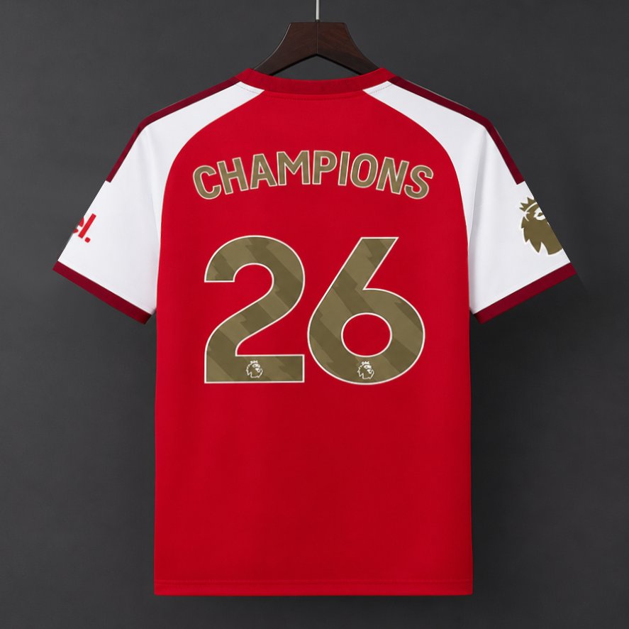 2026-27 Arsenal Home With Champions Printing S-4XL
