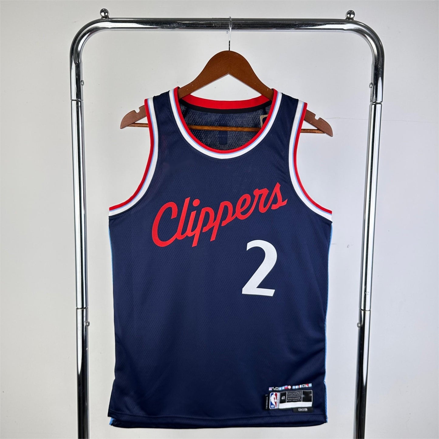 NBA 2024-25 Clippers Away Blue No. 2 Leonard