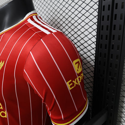 2026-27 Liverpool Home Red With White Pinstripe Player S-3XL