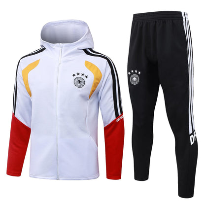 2026 Germany White Long Pull Training Suit Adults Or Children