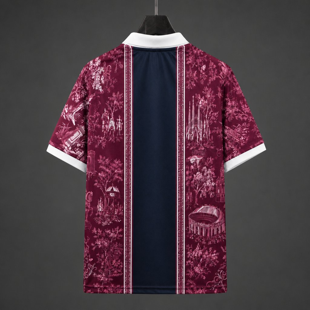2026-27 Barcelona Burgundy Polo Collar  Special Edition S-2XL