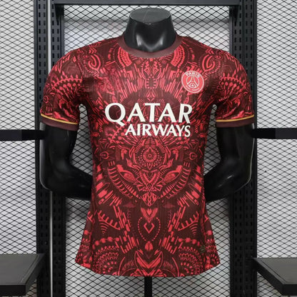 2026-27 París Rojo Oscuro con Patrón Tribal Jugador Especial S-3XL