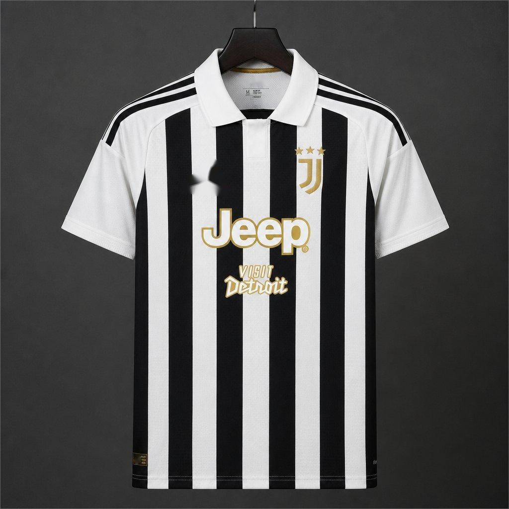 2026-27 Juventus Home With Jeep Visit Detroit Sponsor S-4XL