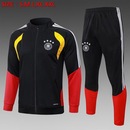 2026-27 Deutschland schwarzer langer Trainingsanzug S-2XL