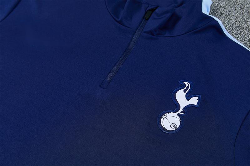 2627 Tottenham Hotspur Royal Blue Half Zip Training Suit Adults Or Children
