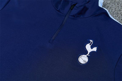 2627 Tottenham Hotspur Royal Blue Half Zip Training Suit Adults Or Children