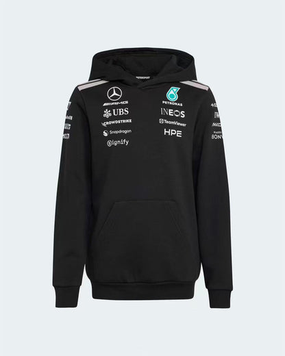 2026 F1 Mercedes Racing Suit With Hat Hoodie S-3XL