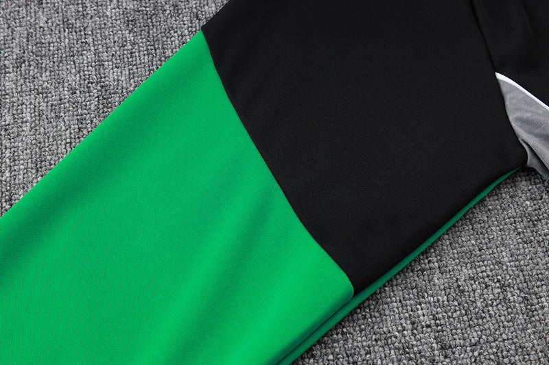 2025-26 Arsenal Black-Red-Green Adult long pull training suit S-2XL