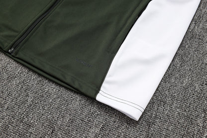 2025-26 Bayern Munich Black-White Adult long pull training suit S-2XL