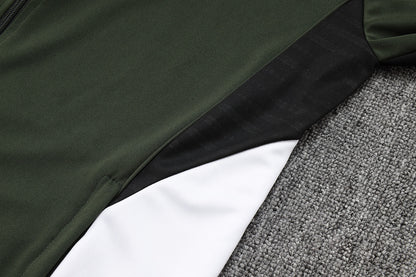 2025-26 Bayern Munich Black-White Adult long pull training suit S-2XL