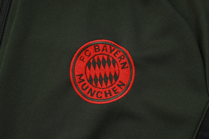 2025-26 Bayern Munich Black-White Adult long pull training suit S-2XL