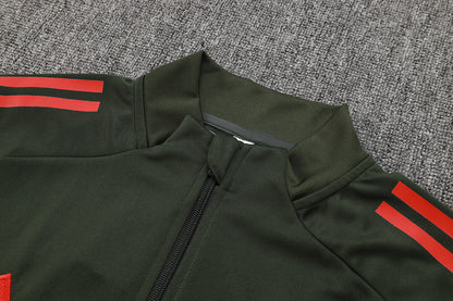 2025-26 Bayern Munich Black-White Adult long pull training suit S-2XL