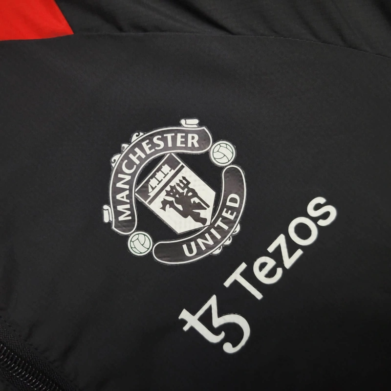 2025-26 Manchester United Black-Blue-Red Windbreaker S-2XL
