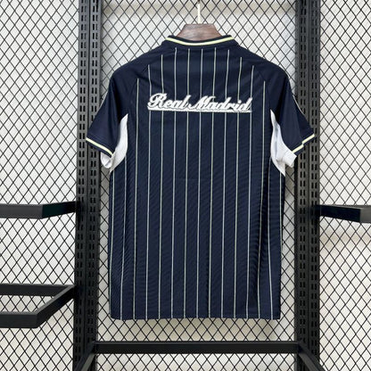 2025-26 Real Madrid Baseball uniform Blue S-4XL