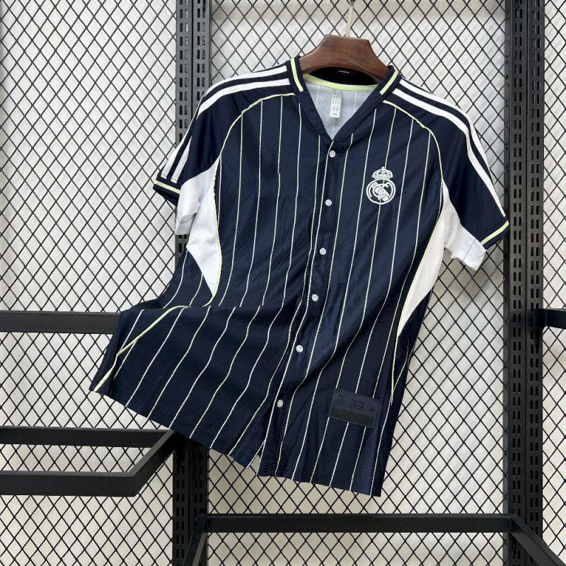 2025-26 Real Madrid Baseball uniform Blue S-4XL
