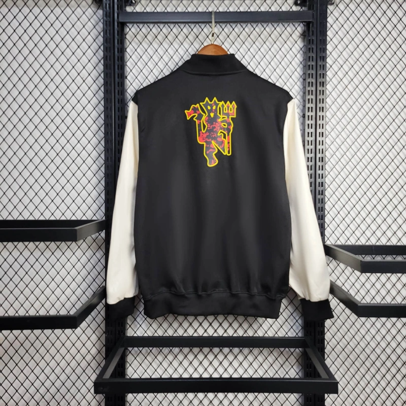 2025-26 Manchester United Black-White Windbreaker S-2XL