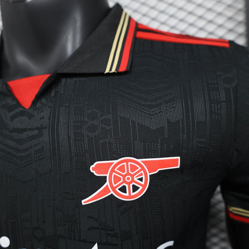 2025-26 Arsenal Polo Black Player S-2XL